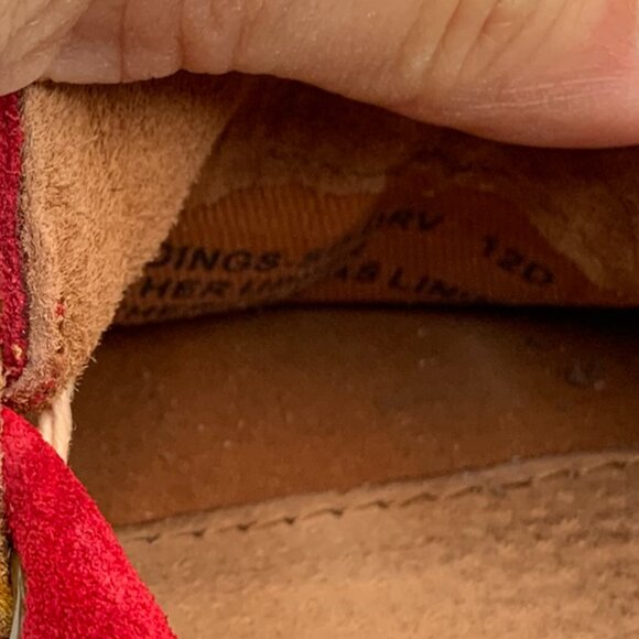 Men's Polo Ralph Lauren Red Suede Leather Driving Mocs Shoes Size 12 D - Picture 2 of 9